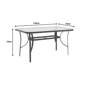 Set Masa si Scaune Gradina Valor-Calan 5 Piese Alb - Browm - Img 12