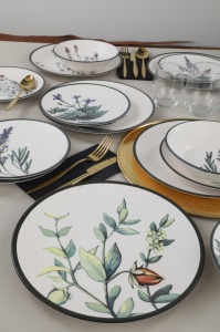 Set veselă din ceramică, 24 bucati Sidonia Springs Alb - Img 7