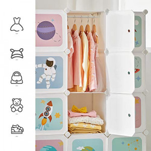 Sistem de depozitare modular, 16 cuburi Model Hamza, Multicolor, 123x31x123 cm - Img 3