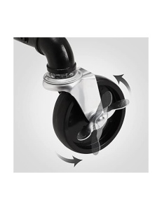 Suport mobil pentru haine cu bară pentru umerașe și raft inferior, pe roți, Oțel, Negru, 100 × 49 × 163 cm - Img 4