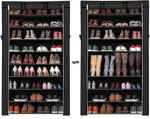 Suport pantofi Model Liv, Negru, 85x28x162 cm - Img 4