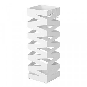 Suport pentru umbrele, Songmics, Alb, 15.5x15.5x49 cm - Img 2