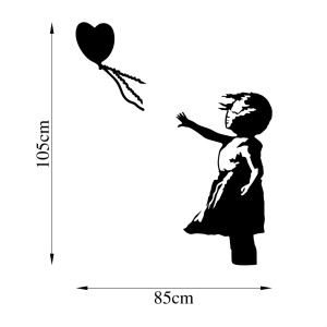 Tablou metalic Banksy Negru 105x85 cm - Img 6