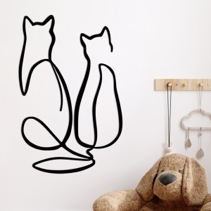 Tablou metalic Couple Negru 72x0.15x48 cm - Img 2