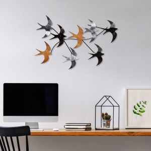 Tablou metalic Flying Multicolor 69x41x7 cm - Img 2