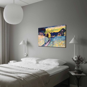 Tablou Rainbow Cascade Multicolor 70x100x3 cm - Img 2