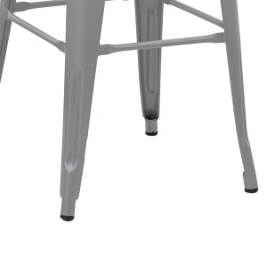 Taburet de bar pentru exterior, Model Utopia, culoare gri mat, Polipropilena, 42x42x97 cm - Img 13
