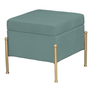Taburet Panton, verde fistic/auriu, 40x40x36.5 cm - Img 2