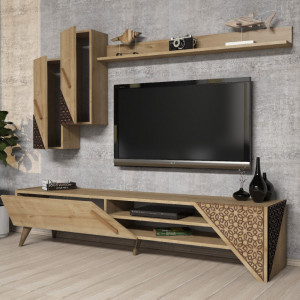 Ansamblu Comoda TV Beril Oak - Img 2
