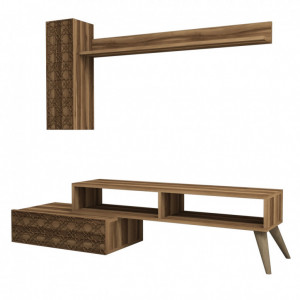 Ansamblu Comoda TV Planet Walnut - Img 5