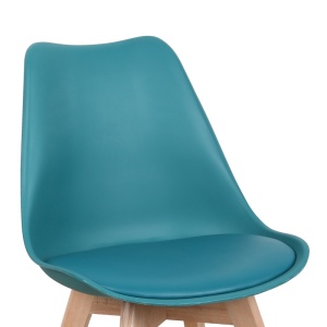 ASA CUM E!! Scaun Model Gaston, Albastru/Natur, 43x51x75 cm - Img 10