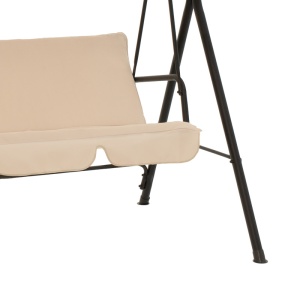Balansoar de Gradina Model Globo, Bej/Negru, 170x110x153 cm - Img 5
