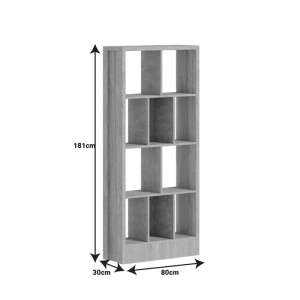 Bibliotecă Dividre, stejar sonoma, 80x30x181 cm - Img 6