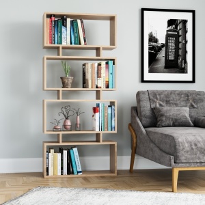 Bibliotecă Langdon Stejar 72x25x161 cm - Img 1