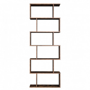 Biblioteca Vasagle, Model Reese, 70x24x190,5 cm, Maro Rustic - Img 8