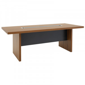 Birou de Conferinte Pako World, model Oscar, 240x76x120 cm, Nuc/Antracit - Img 1