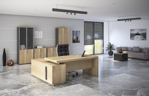 Birou executiv Minimal pe colt dreapta 200x170x75cm - Img 8