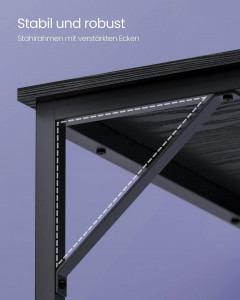 Birou Gaming Vasagle, model Miriam, 120x60X75 cm, Negru - Img 6