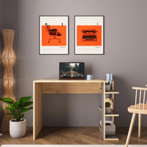 Birou Model Toska, Stejar/Antracit, 114x56x76 cm - Img 2