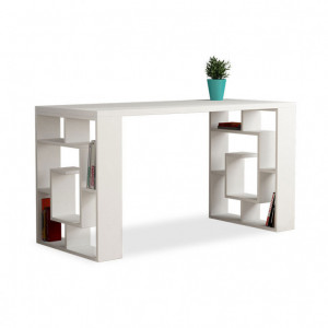 Birou Pako World, model Labirent, 140x75x60 cm, Alb - Img 1
