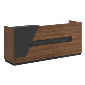 Birou receptie Pako World, model Oscar, 180x76x65 cm, Nuc/Antracit - Img 2