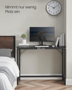 Birou, Vasagle, Negru, 100x50x75 cm - Img 5