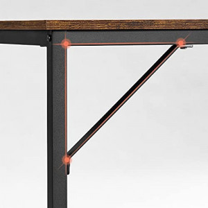 Birou, Vasagle, Negru , 140x60x75 cm - Img 4
