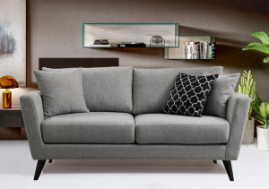 Canapea 2 locuri Samir Antracit 176x73 cm - Img 1