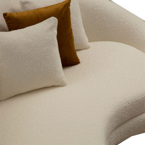 Canapea 3 locuri PWF-0589 material textil crem 255x120x85cm - Img 3