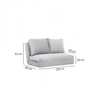 Canapea Extensibila, 2 Locuri Taida Gri - Img 10