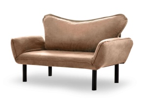 Canapea extensibila cu 2 locuri Model Chatto, Maro deschis - Img 6