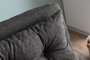 Canapea extensibilă cu 2 locuri Sando Gri inchis 175x133x41 cm - Img 6