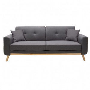 Canapea extensibila cu 3 locuri, gri Carmelo 214x80x86cm - Img 3