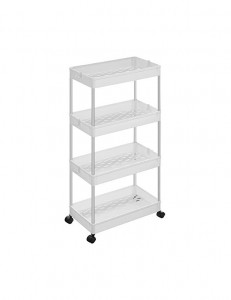 Carucior cu polite Model Azrael, Alb, 40x22x86 cm