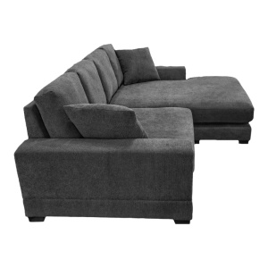 Coltar Cornerdo, gri inchis, 265x175x85 cm - Img 4