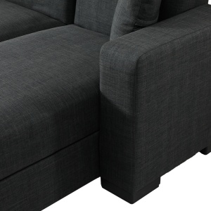 Colțar extensibil reversibil Dumma, antracit, 226x148x86 cm - Img 6