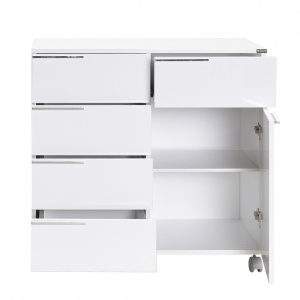 Comoda Model ADR-415, Alb lucios, 85x44x81 cm - Img 10