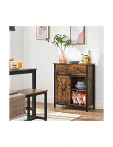 Comoda Model Allen, Maro rustic/Negru, 70x30x80 cm - Img 2