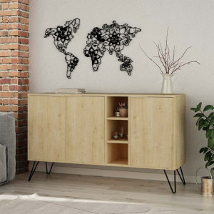 Comoda Model Clara, Stejar, 142x35.5x82 cm - Img 2
