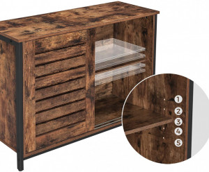 Comoda Model Corbin, Maro rustic/Negru, 100x35x70 cm - Img 4