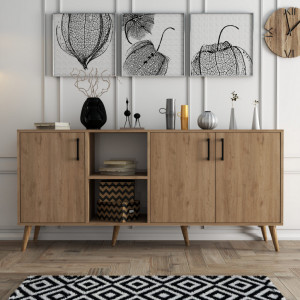 Comoda Model Exxen, Stejar, 180x45x80 cm - Img 2
