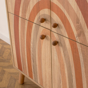 Comoda Model Iris, Multicolor, 95x36x111 cm - Img 3
