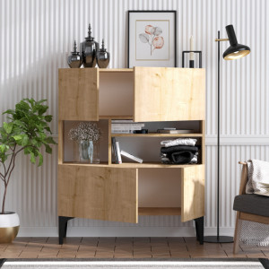 Comoda Model Krista, Stejar, 100x35x125 cm - Img 3
