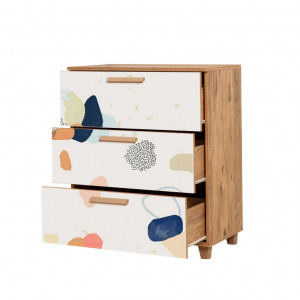 Comoda Model Leva, Pin/Alb, 80x43x95 cm - Img 3