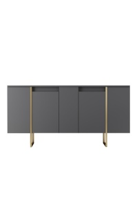 Comoda Model Luxe V1, Auriu/Nuc, 160x35x80 cm - Img 9