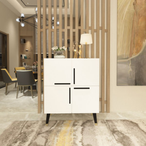Comoda Model Makro, Alb, 70x35x90 cm - Img 1