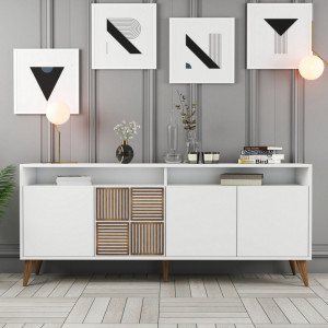 Comoda Model Milan, Alb, 180x35x78.6 cm - Img 1