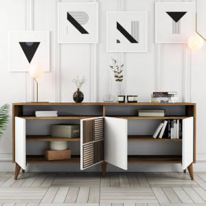 Comoda Model Milan, Nuc/Alb, 180x35x78.6 cm - Img 3