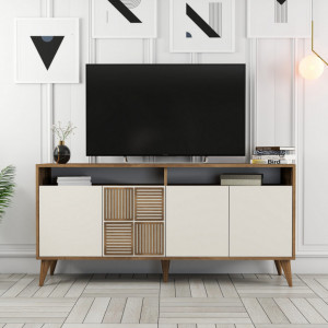 Comoda Model Milan, Nuc/Crem, 160x35x78 cm - Img 5