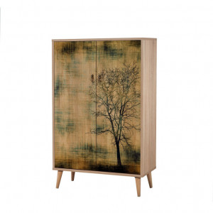 Comoda Model Multibox V3, Stejar sonoma, 80x36x127 cm - Img 4